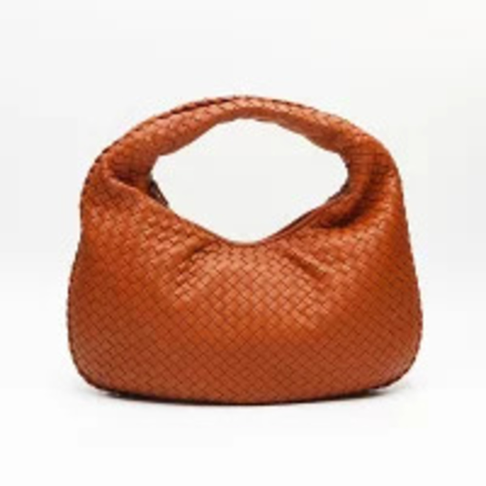 Bottega Veneta Intrecciato Hobo Handbag Brown